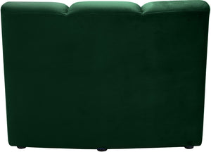 Infinity Velvet / Engineered Wood Contemporary Green Velvet Modular Chair - 43" W x 36" D x 33" H