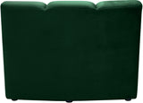 Infinity Velvet / Engineered Wood Contemporary Green Velvet Modular Chair - 43" W x 36" D x 33" H