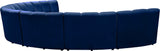 Infinity Velvet / Engineered Wood / Foam Contemporary Navy Velvet 7pc. Modular Sectional - 183" W x 104" D x 33" H