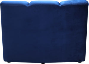 Infinity Velvet / Engineered Wood Contemporary Navy Velvet Modular Chair - 43" W x 36" D x 33" H