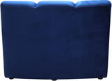 Infinity Velvet / Engineered Wood Contemporary Navy Velvet Modular Chair - 43" W x 36" D x 33" H