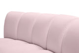 Infinity Velvet / Engineered Wood Contemporary Pink Velvet 3pc. Modular Sectional - 119" W x 48" D x 33" H