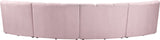 Infinity Velvet / Engineered Wood Contemporary Pink Velvet 4pc. Modular Sectional - 148" W x 59" D x 33" H