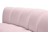 Infinity Velvet / Engineered Wood Contemporary Pink Velvet 4pc. Modular Sectional - 148" W x 59" D x 33" H