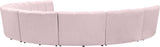 Infinity Velvet / Engineered Wood / Foam Contemporary Pink Velvet 8pc. Modular Sectional - 183" W x 124" D x 33" H