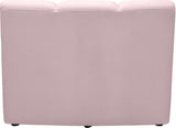 Infinity Velvet / Engineered Wood Contemporary Pink Velvet Modular Chair - 43" W x 36" D x 33" H