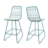 Walcott Indoor Wire Counter Stools with Cushions (Set of 2)
