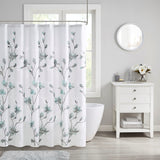 Madison Park Magnolia Modern/Contemporary 65% Rayon 35% Polyester Printed Burnout Shower Curtain MP70-6421