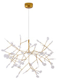 Bethel Gold LED Chandelier in Metal & Acrylic