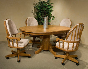 Intercon Classic Oak Chestnut Country Curved Top Game Chair CO-CH-2501-CNT-SU CO-CH-2501-CNT-SU