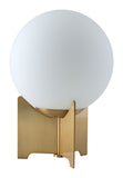 Zuo Modern Pearl Steel, Glass Modern Commercial Grade Table Lamp White, Brass Steel, Glass