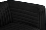 Ravish Velvet / Engineered Wood / Metal / Foam Contemporary Black Velvet Chair - 43" W x 35" D x 31.5" H