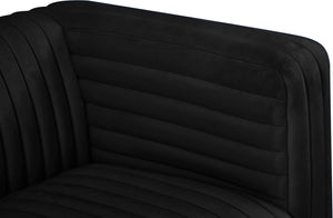 Ravish Velvet / Engineered Wood / Metal / Foam Contemporary Black Velvet Loveseat - 65" W x 35" D x 31.5" H