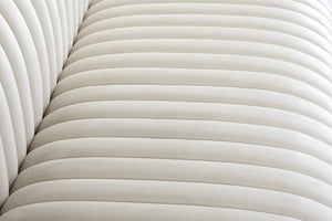 Ravish Velvet / Engineered Wood / Metal / Foam Contemporary Cream Velvet Sofa - 88" W x 35" D x 31.5" H