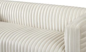 Ravish Velvet / Engineered Wood / Metal / Foam Contemporary Cream Velvet Sofa - 88" W x 35" D x 31.5" H