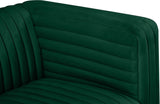 Ravish Velvet / Engineered Wood / Metal / Foam Contemporary Green Velvet Chair - 43" W x 35" D x 31.5" H