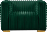 Ravish Velvet / Engineered Wood / Metal / Foam Contemporary Green Velvet Chair - 43" W x 35" D x 31.5" H