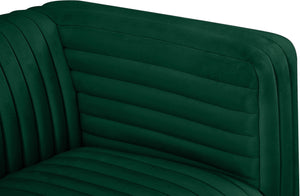 Ravish Velvet / Engineered Wood / Metal / Foam Contemporary Green Velvet Loveseat - 65" W x 35" D x 31.5" H