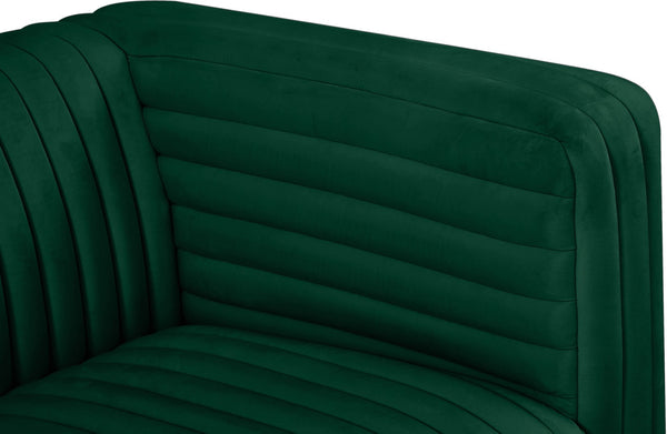 Ravish Velvet / Engineered Wood / Metal / Foam Contemporary Green Velvet Loveseat - 65" W x 35" D x 31.5" H