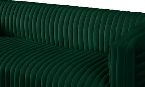 Ravish Velvet / Engineered Wood / Metal / Foam Contemporary Green Velvet Sofa - 88" W x 35" D x 31.5" H