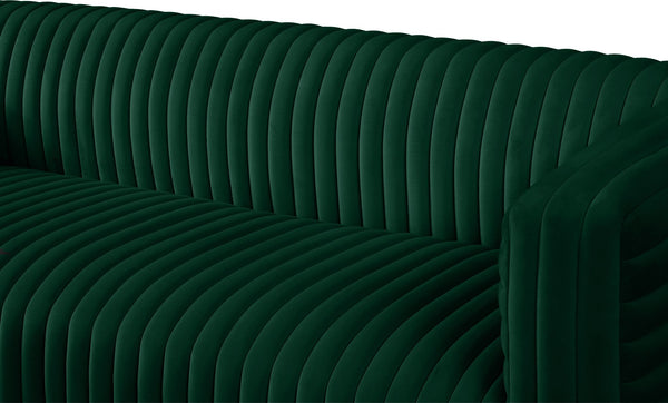 Ravish Velvet / Engineered Wood / Metal / Foam Contemporary Green Velvet Sofa - 88" W x 35" D x 31.5" H