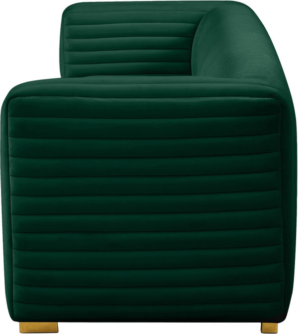 Ravish Velvet / Engineered Wood / Metal / Foam Contemporary Green Velvet Sofa - 88" W x 35" D x 31.5" H