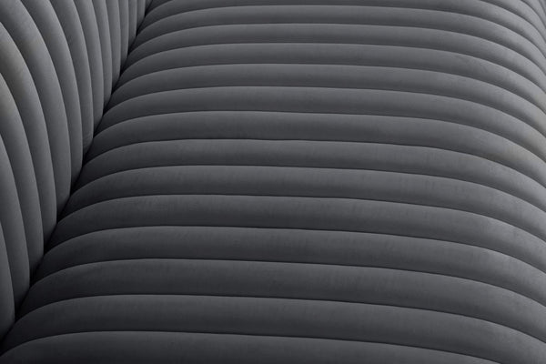 Ravish Velvet / Engineered Wood / Metal / Foam Contemporary Grey Velvet Loveseat - 65" W x 35" D x 31.5" H