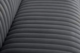 Ravish Velvet / Engineered Wood / Metal / Foam Contemporary Grey Velvet Sofa - 88" W x 35" D x 31.5" H