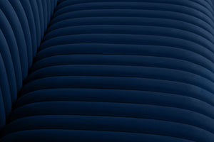 Ravish Velvet / Engineered Wood / Metal / Foam Contemporary Navy Velvet Loveseat - 65" W x 35" D x 31.5" H