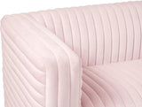 Ravish Velvet / Engineered Wood / Metal / Foam Contemporary Pink Velvet Chair - 43" W x 35" D x 31.5" H