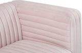 Ravish Velvet / Engineered Wood / Metal / Foam Contemporary Pink Velvet Chair - 43" W x 35" D x 31.5" H