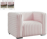 Ravish Velvet / Engineered Wood / Metal / Foam Contemporary Pink Velvet Chair - 43" W x 35" D x 31.5" H