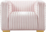 Ravish Velvet / Engineered Wood / Metal / Foam Contemporary Pink Velvet Chair - 43" W x 35" D x 31.5" H