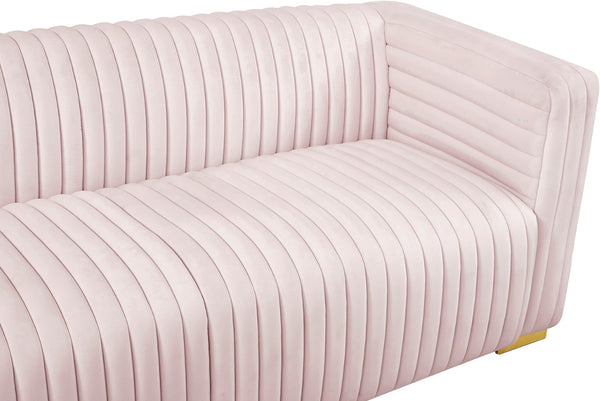 Ravish Velvet / Engineered Wood / Metal / Foam Contemporary Pink Velvet Sofa - 88" W x 35" D x 31.5" H