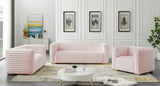 Ravish Velvet / Engineered Wood / Metal / Foam Contemporary Pink Velvet Sofa - 88" W x 35" D x 31.5" H
