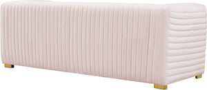 Ravish Velvet / Engineered Wood / Metal / Foam Contemporary Pink Velvet Sofa - 88" W x 35" D x 31.5" H