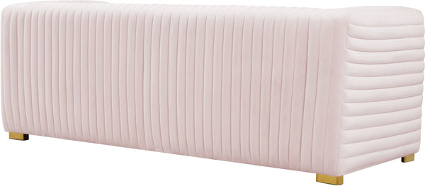 Ravish Velvet / Engineered Wood / Metal / Foam Contemporary Pink Velvet Sofa - 88" W x 35" D x 31.5" H