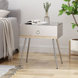 Noble House Corregidor Modern Mirrored Accent Table