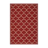 Makena Indoor Geometric 5 X 8 Area Rug, Red and Ivory