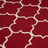 Noble House Makena Indoor Geometric 8 x 11 Area Rug, Red and Ivory