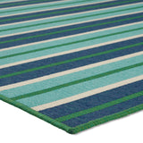 Robbee Indoor Geometric 5 x 8 Area Rug, Blue and Green Noble House