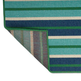 Robbee Indoor Geometric 5 x 8 Area Rug, Blue and Green Noble House