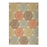 Noble House Anniston Indoor Floral 8 x 11 Area Rug, Beige and Blue