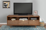 Alpine Furniture Easton TV Console 2088-10 Sand Mahogany Solids & Veneer 64 x 18 x 24