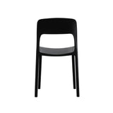 Kipford Indoor Plastic Chair, Black Noble House