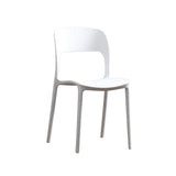 Kipford Indoor Plastic Chair, White Noble House