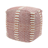 Regatta Bay Outdoor Handcrafted Boho Water Resistant Cube Pouf