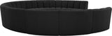 Infinity Boucle Fabric / Engineered Wood / Foam Contemporary Black Boucle Fabric 10pc. Modular Sectional - 183" W x 157" D x 33" H