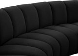 Infinity Boucle Fabric / Engineered Wood / Foam Contemporary Black Boucle Fabric 10pc. Modular Sectional - 183" W x 157" D x 33" H