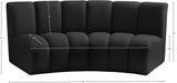 Infinity Boucle Fabric / Engineered Wood / Foam Contemporary Black Boucle Fabric 2pc. Modular Sectional - 83" W x 41" D x 33" H